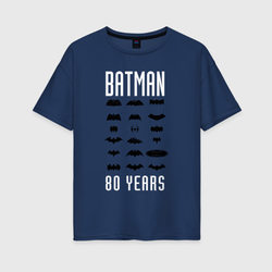 Batman Logos – Женская футболка хлопок Oversize с принтом купить со скидкой в -16%