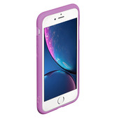 Чехол для iPhone 6/6S Plus матовый с принтом BRAWL STARS LEON | ЛЕОН ОГОНЬ для любого человека, вид спереди №2. Цвет основы: фиолетовый