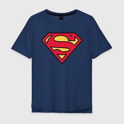 Superman logo – Мужская футболка хлопок Oversize с принтом купить со скидкой в -16%