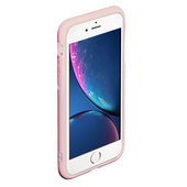 Чехол для iPhone 6/6S Plus матовый с принтом BRAWL STARS LEON SHARK | ЛЕОН для любого человека, вид спереди №2. Цвет основы: светло-розовый