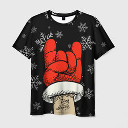Рок Дед Мороз – Мужская футболка 3D с принтом купить со скидкой в -26%