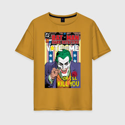 Joker – Женская футболка хлопок Oversize с принтом купить со скидкой в -16%