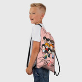 Рюкзак с принтом Stray Kids для любого человека, вид спереди №2. Цвет основы: белый