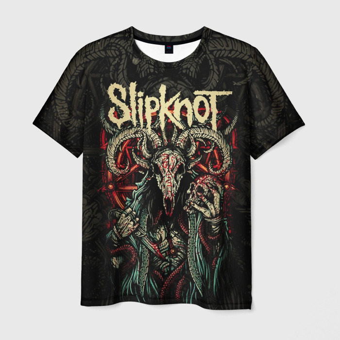 Мужская футболка с принтом Маска Slipknot, вид спереди №1