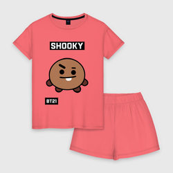 Shooky BT21 – Женская пижама с шортиками хлопок с принтом купить со скидкой в -15%