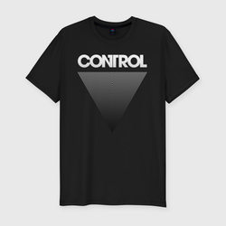 Control Gradient Logo – Мужская футболка хлопок Slim с принтом купить