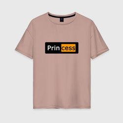 Princess – Женская футболка хлопок Oversize с принтом купить со скидкой в -16%