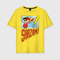 Shazam – Женская футболка хлопок Oversize с принтом купить со скидкой в -16%