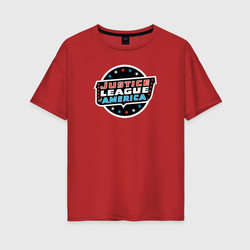 Justice League – Женская футболка хлопок Oversize с принтом купить со скидкой в -16%