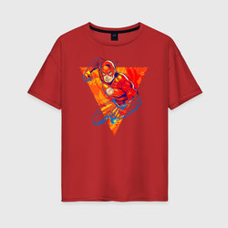 Flash, Justice League – Женская футболка хлопок Oversize с принтом купить со скидкой в -16%