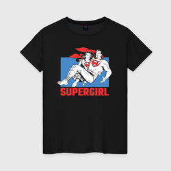 Superman & Supergirl – Женская футболка хлопок с принтом купить со скидкой в -20%