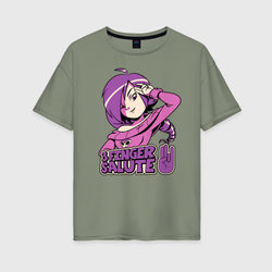 Zone-Tan – Женская футболка хлопок Oversize с принтом купить со скидкой в -16%