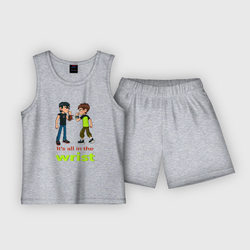 Бен10 и Кевин – Детская пижама с шортами хлопок с принтом купить со скидкой в -20%