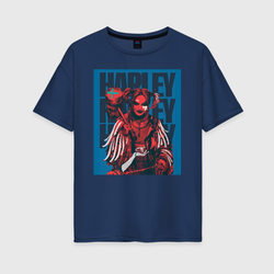Harley Quinn with a sledgehammer – Женская футболка хлопок Oversize с принтом купить со скидкой в -16%