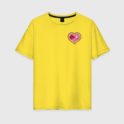 Harley Quinn in heart – Женская футболка хлопок Oversize с принтом купить со скидкой в -16%