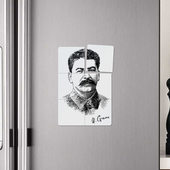 Плакат с принтом Товарищ Сталин для любого человека, вид спереди №4. Цвет основы: белый