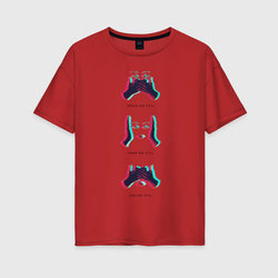 RSB – Женская футболка хлопок Oversize с принтом купить со скидкой в -16%