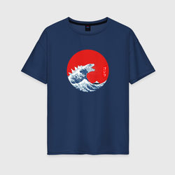 Godzilla Годзилла – Женская футболка хлопок Oversize с принтом купить со скидкой в -16%