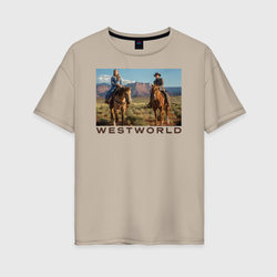 Westworld Landscape – Женская футболка хлопок Oversize с принтом купить со скидкой в -16%