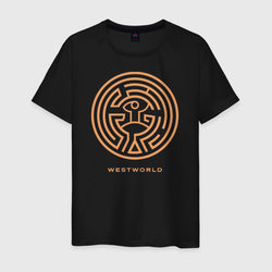 Westworld labyrinth – Мужская футболка хлопок с принтом купить со скидкой в -20%