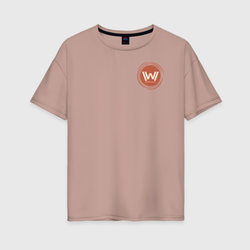 Westworld Logo – Женская футболка хлопок Oversize с принтом купить со скидкой в -16%