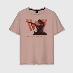 Westworld – Женская футболка хлопок Oversize с принтом купить со скидкой в -16%