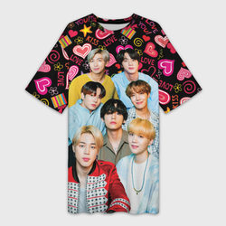 I Love BTS – Платье-футболка 3D с принтом купить