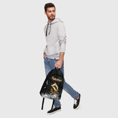 Рюкзак с принтом Sabaton для любого человека, вид спереди №5. Цвет основы: белый