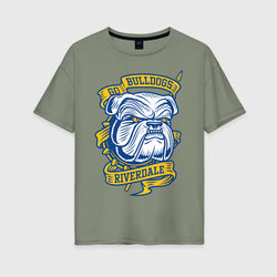 GO bulldogs – Женская футболка хлопок Oversize с принтом купить со скидкой в -16%