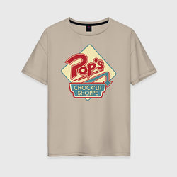 POP`S – Женская футболка хлопок Oversize с принтом купить со скидкой в -16%