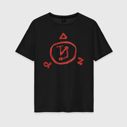 Angel Banishing Sigil – Женская футболка хлопок Oversize с принтом купить со скидкой в -16%