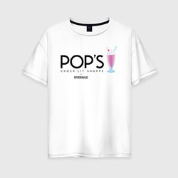 POP`S – Женская футболка хлопок Oversize с принтом купить со скидкой в -16%