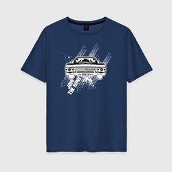 Импала – Женская футболка хлопок Oversize с принтом купить со скидкой в -16%
