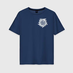 Supernatural Pentagram – Женская футболка хлопок Oversize с принтом купить со скидкой в -16%