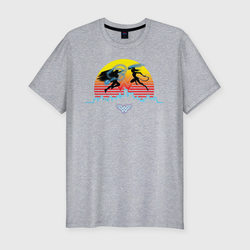 Wonder Woman and Cheetah – Мужская футболка хлопок Slim с принтом купить