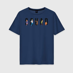 Squad – Женская футболка хлопок Oversize с принтом купить со скидкой в -16%