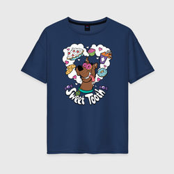Sweet Tooth – Женская футболка хлопок Oversize с принтом купить со скидкой в -16%