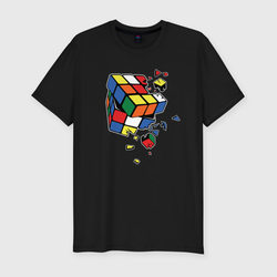 Кубик Рубика – Мужская футболка хлопок Slim с принтом купить