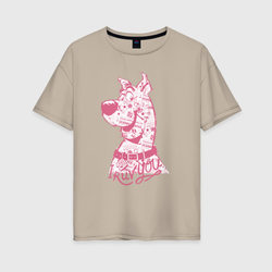 Скуби-Ду – Женская футболка хлопок Oversize с принтом купить со скидкой в -16%