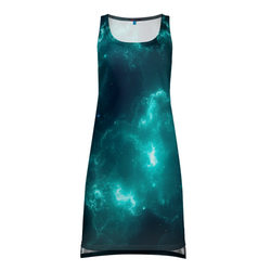 Неоновый космос neon space – Платье-майка 3D с принтом купить
