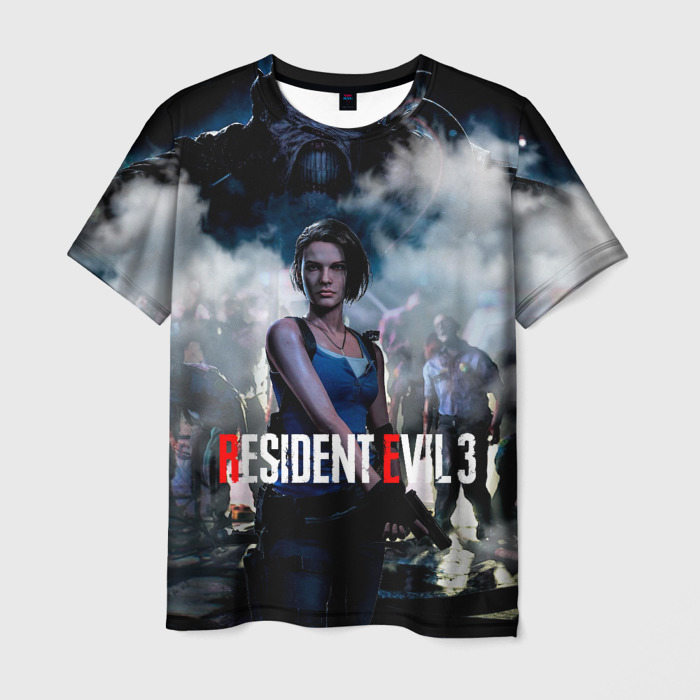 Мужская футболка с принтом Resident evil 3, вид спереди №1
