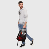 Рюкзак с принтом RUST для любого человека, вид спереди №5. Цвет основы: белый