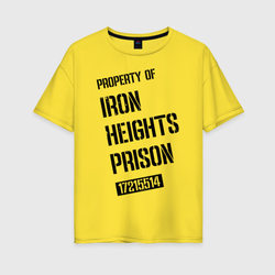 Iron Heights Prison – Женская футболка хлопок Oversize с принтом купить со скидкой в -16%