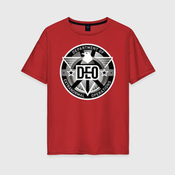 DEO – Женская футболка хлопок Oversize с принтом купить со скидкой в -16%
