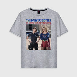 The Danvers Sisters – Женская футболка хлопок Oversize с принтом купить со скидкой в -16%