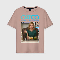 A CW Show – Женская футболка хлопок Oversize с принтом купить со скидкой в -16%