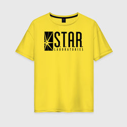 S.T.A.R. Labs – Женская футболка хлопок Oversize с принтом купить со скидкой в -16%