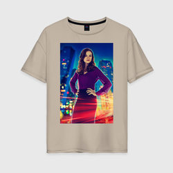The Flash – Женская футболка хлопок Oversize с принтом купить со скидкой в -16%