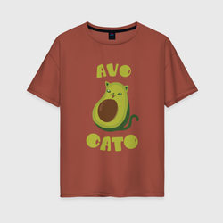 AvoCato – Женская футболка хлопок Oversize с принтом купить со скидкой в -16%
