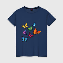 Бабочки – Женская футболка хлопок с принтом купить со скидкой в -20%